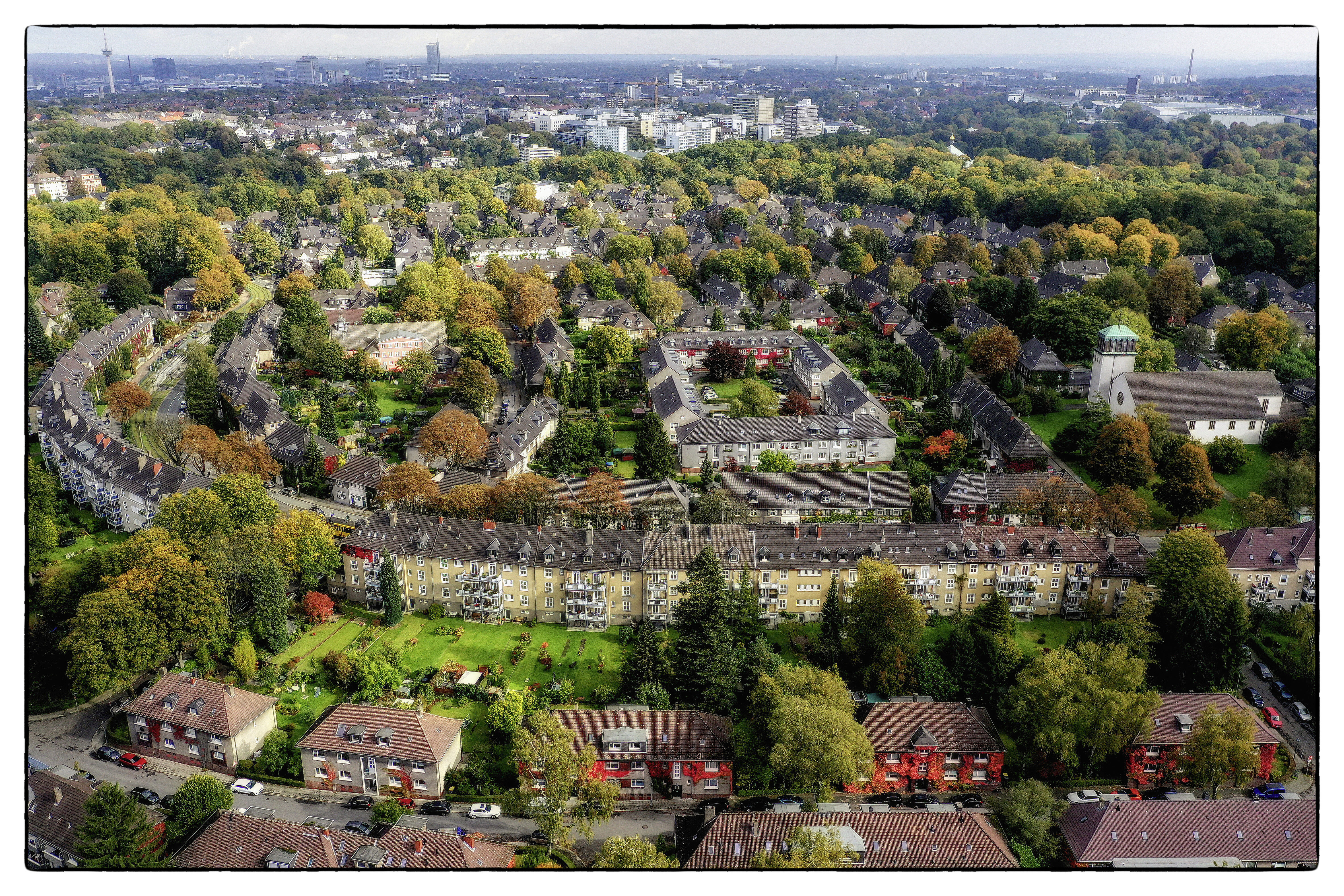 Luftbild der Margarthenhöhe von 2021