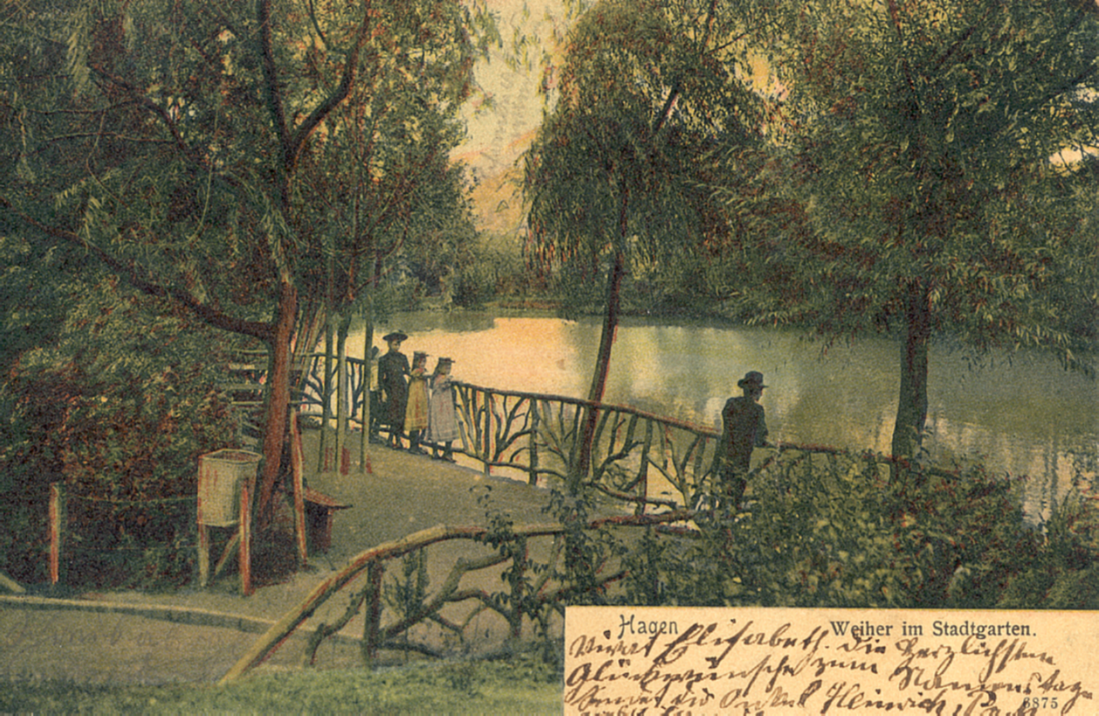 Historische Postkarte des Stadtgartens © Salome Hess, Stadt Hagen Historische Postkarte des Stadtgartens © Salome Hess, Stadt Hagen