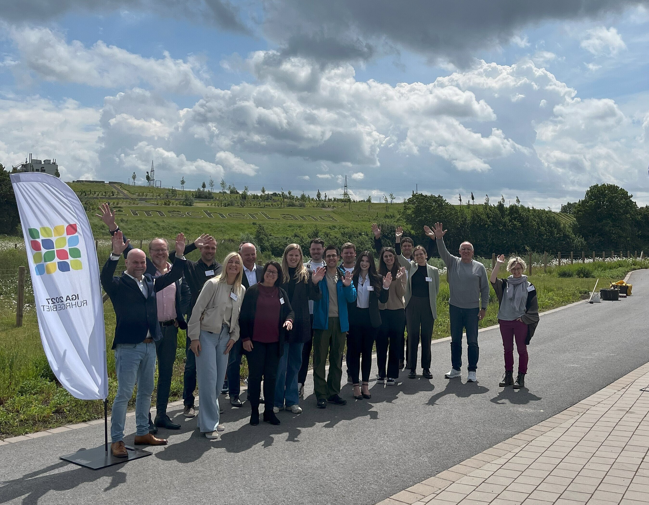 Gruppenbild der Workshop-Teilnehmer im Emscherland