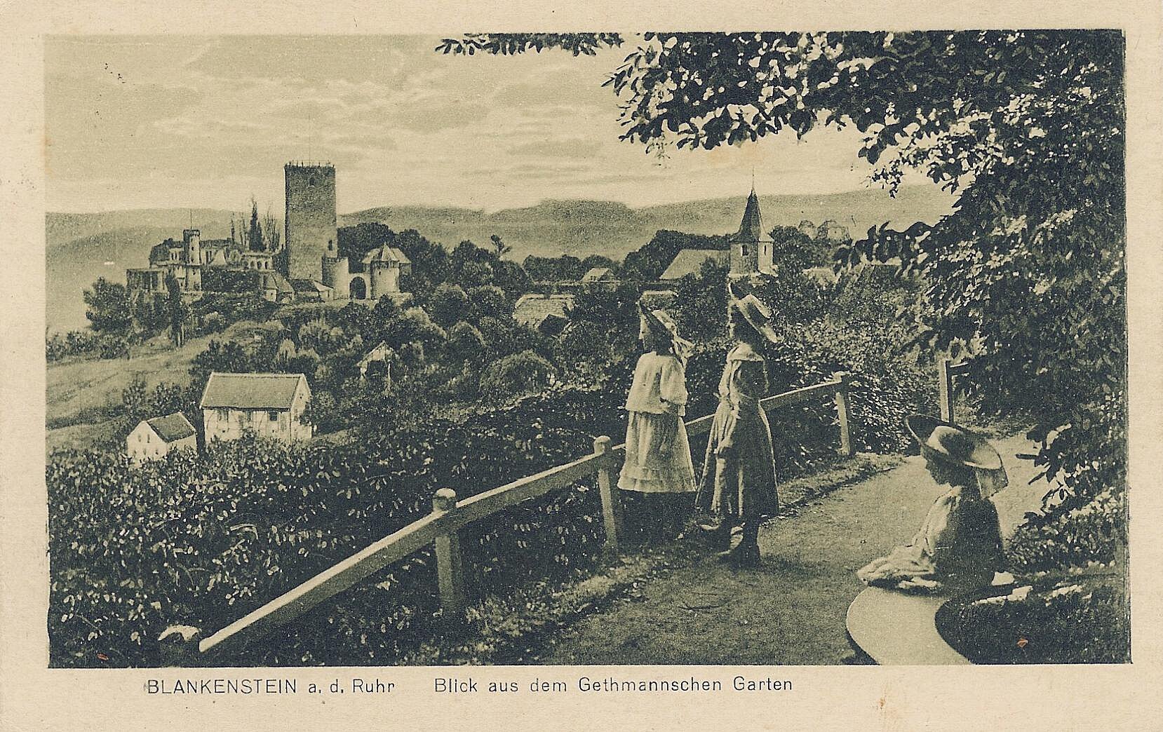 Blick auf die Burg 1925, Foto: Stadt Hattingen Blick auf die Burg 1925, Foto: Stadt Hattingen