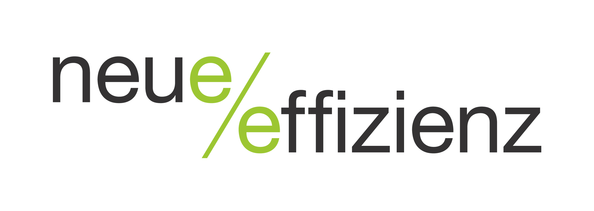 Logo Neue Effizienz Zu sehen ist das Schriftlogo der Neuen Effizienz