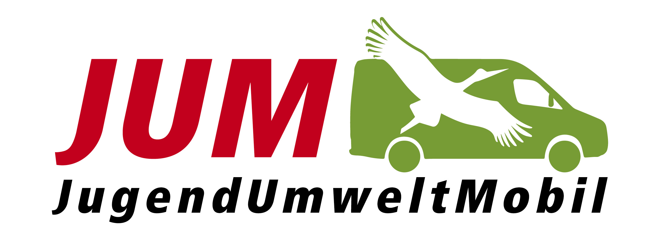 JUM-Logo Logo eines gezeichneten Umweltbusses
