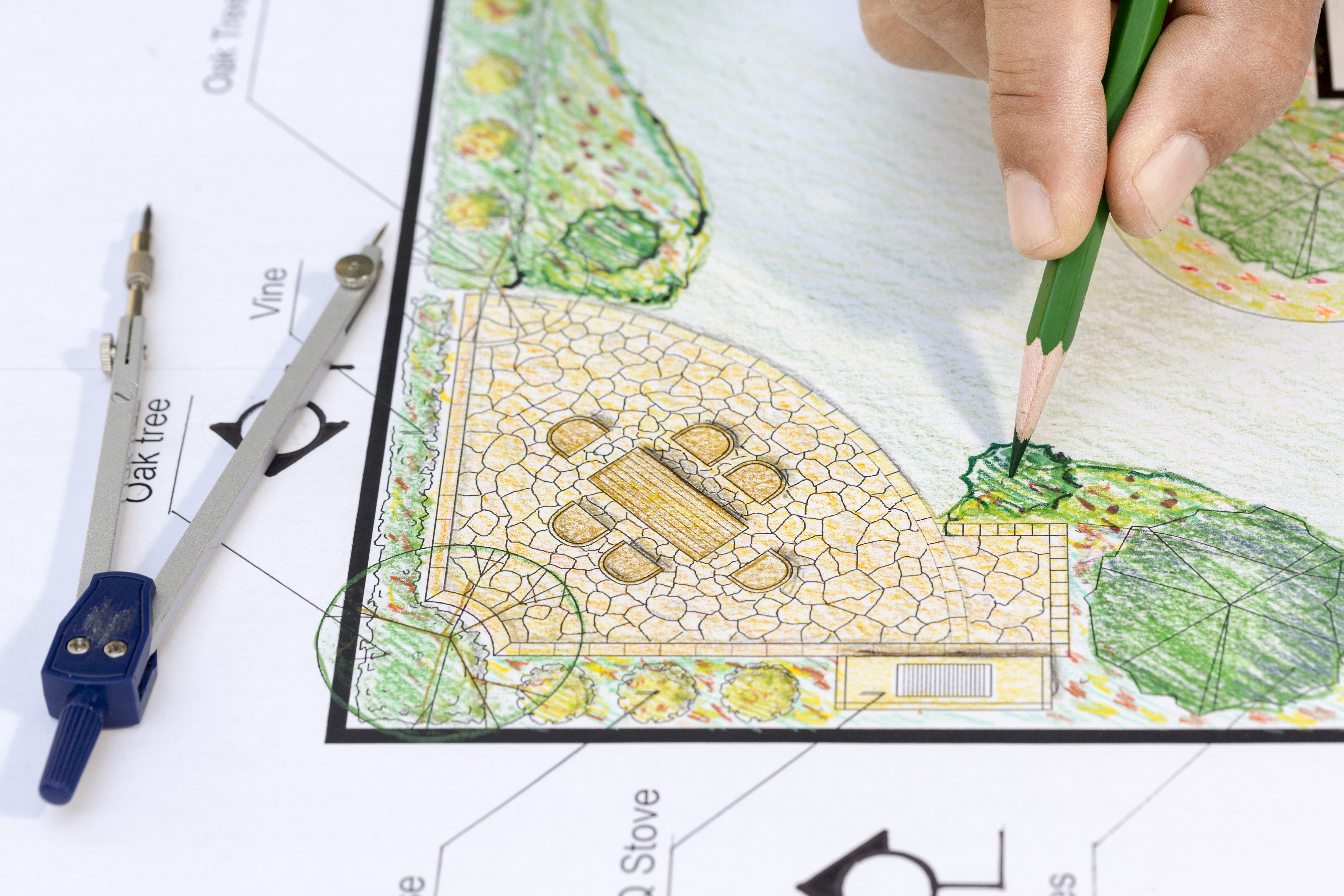 Landscape architect design L shape garden plan Landscape architect design L shape garden plan