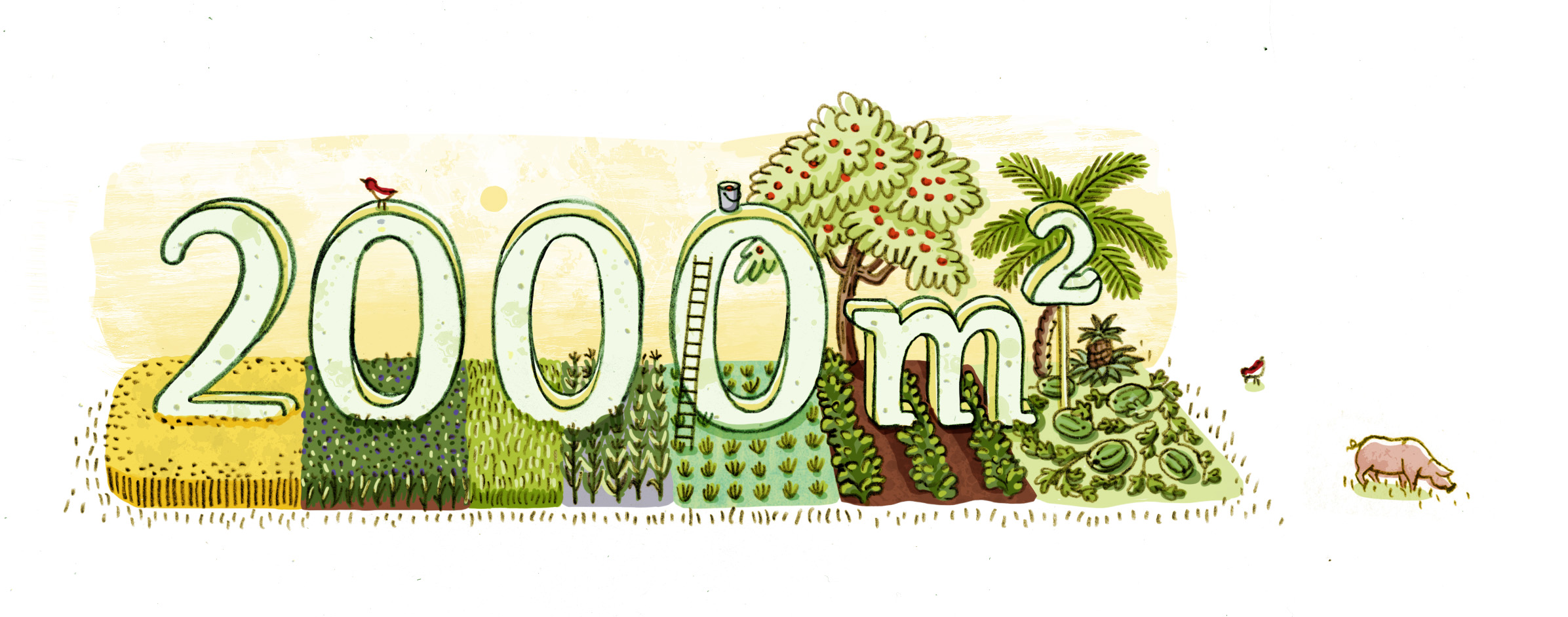 Weltacker Logo Schriftzug 2000 m² auf einem gezeichneten Acker