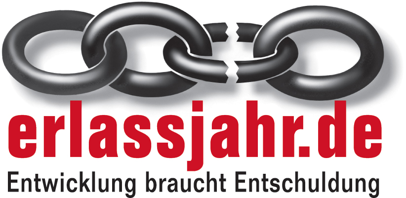 Das ist das Logo des deutschen Entschuldungsbündnisses erlassjahr.de.