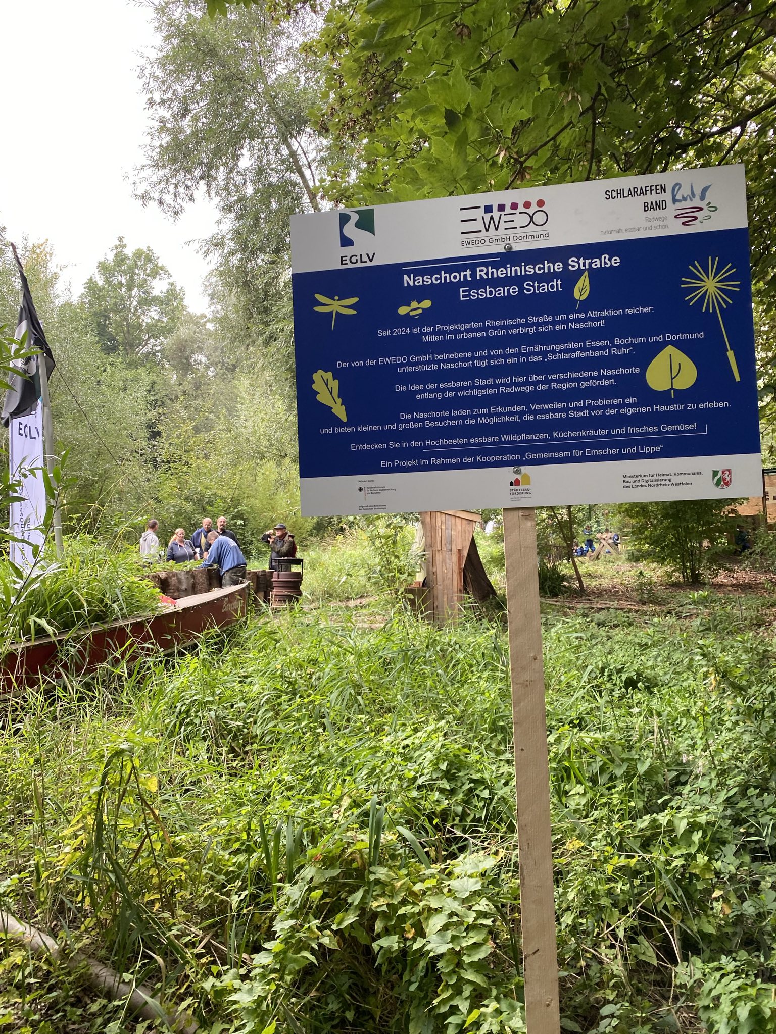 Schlaraffenband_2024 Schild zum Projektgarten