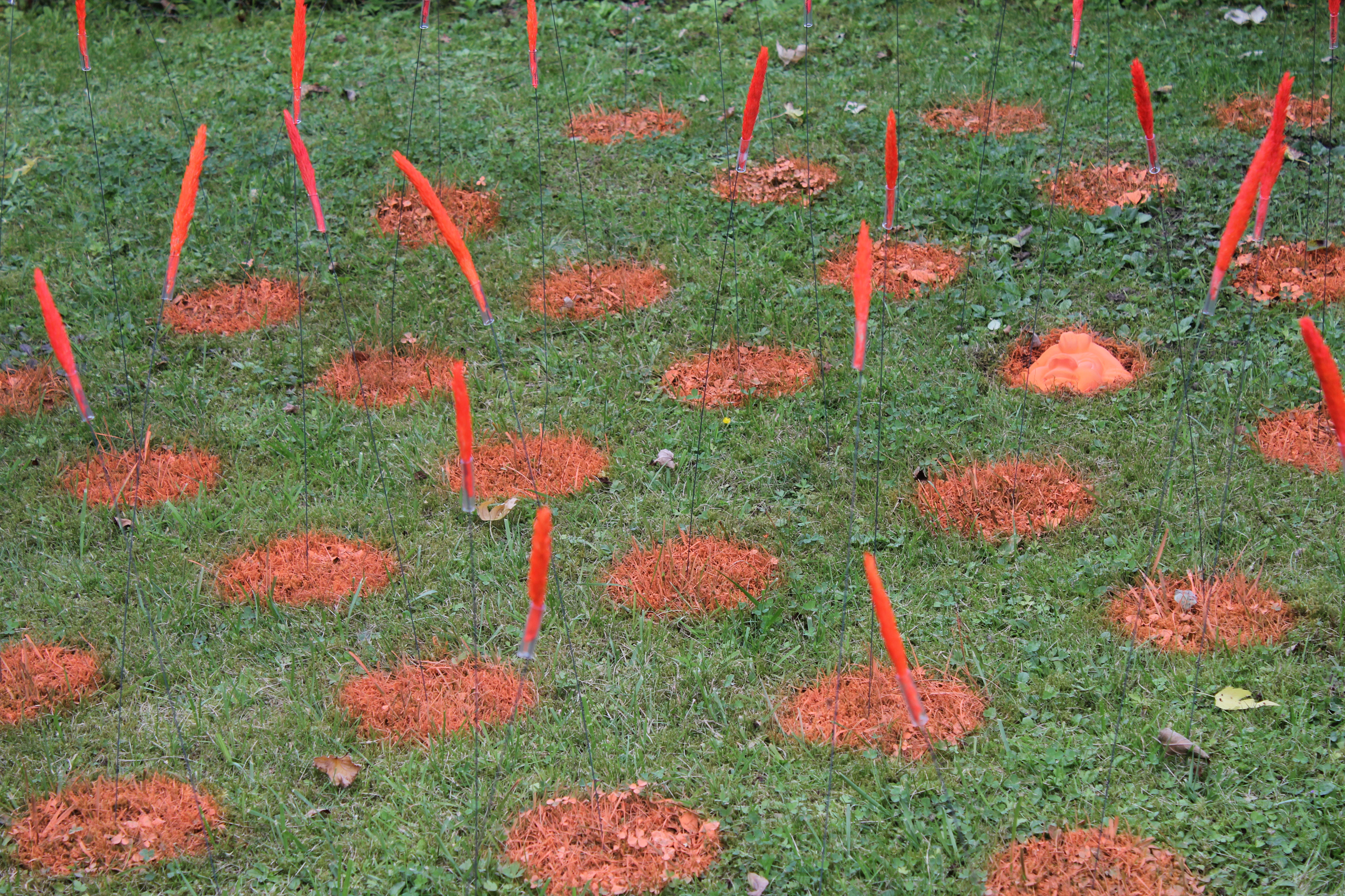 Installation bei der Freiluftausstellung KunstRasen 2018