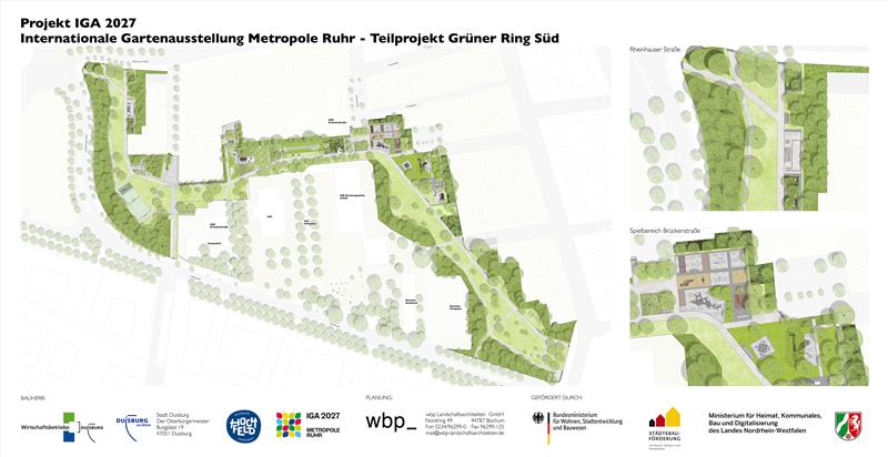 Planzeichnung zur Umgestaltung des Geländes