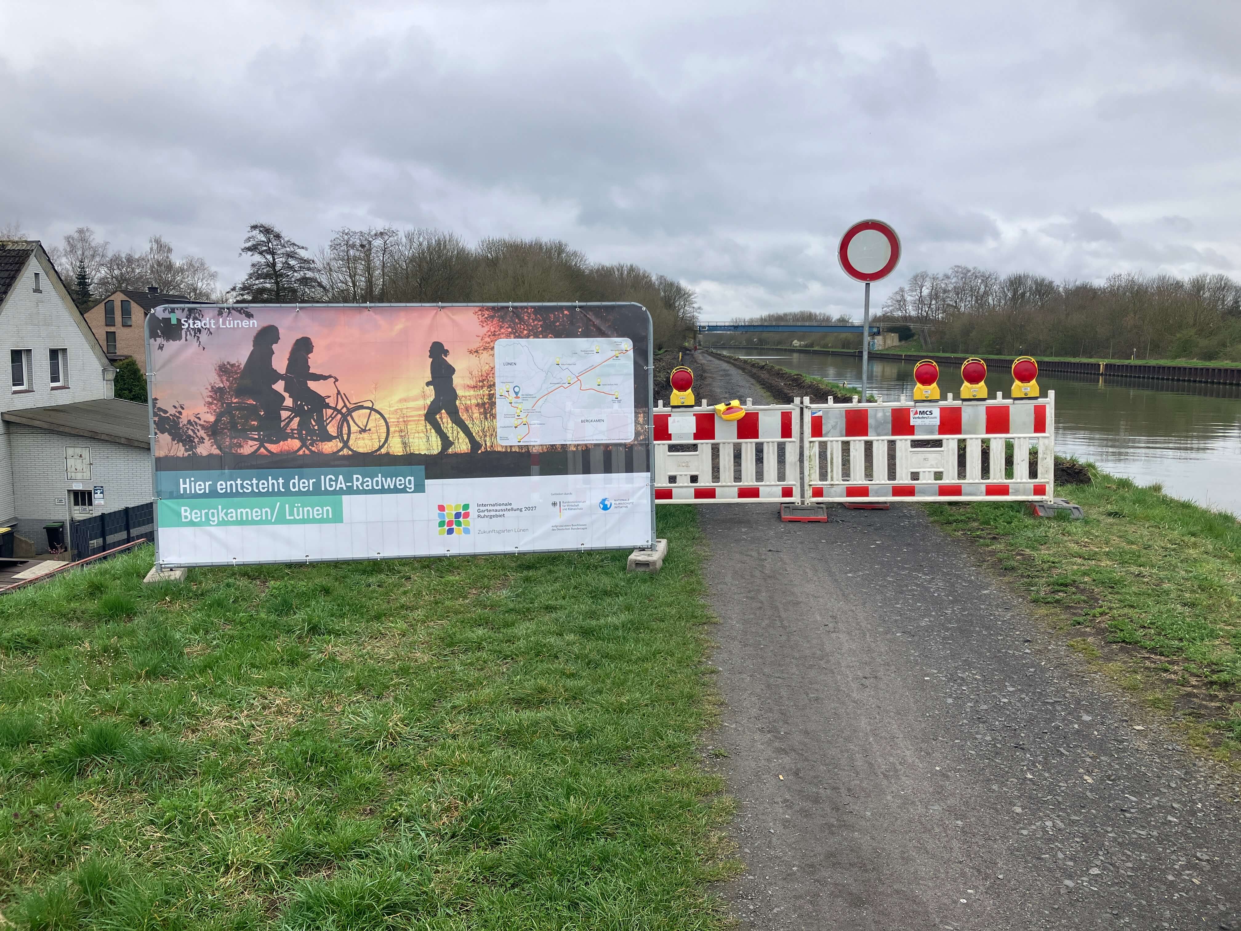 Streckensperrung des IGA-Radwegs in Lünen