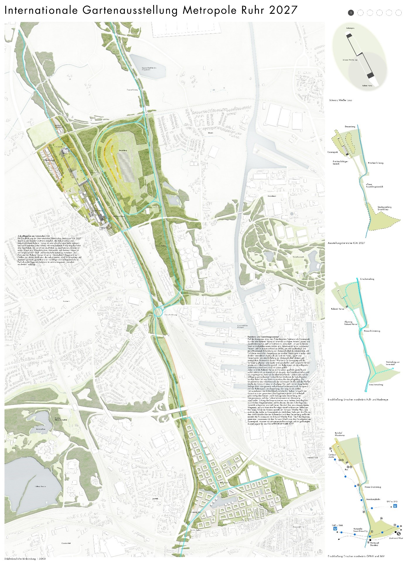 Das Bild zeigt den Plan des Architekturbüros für den Dortmunder Zukunftsgarten.