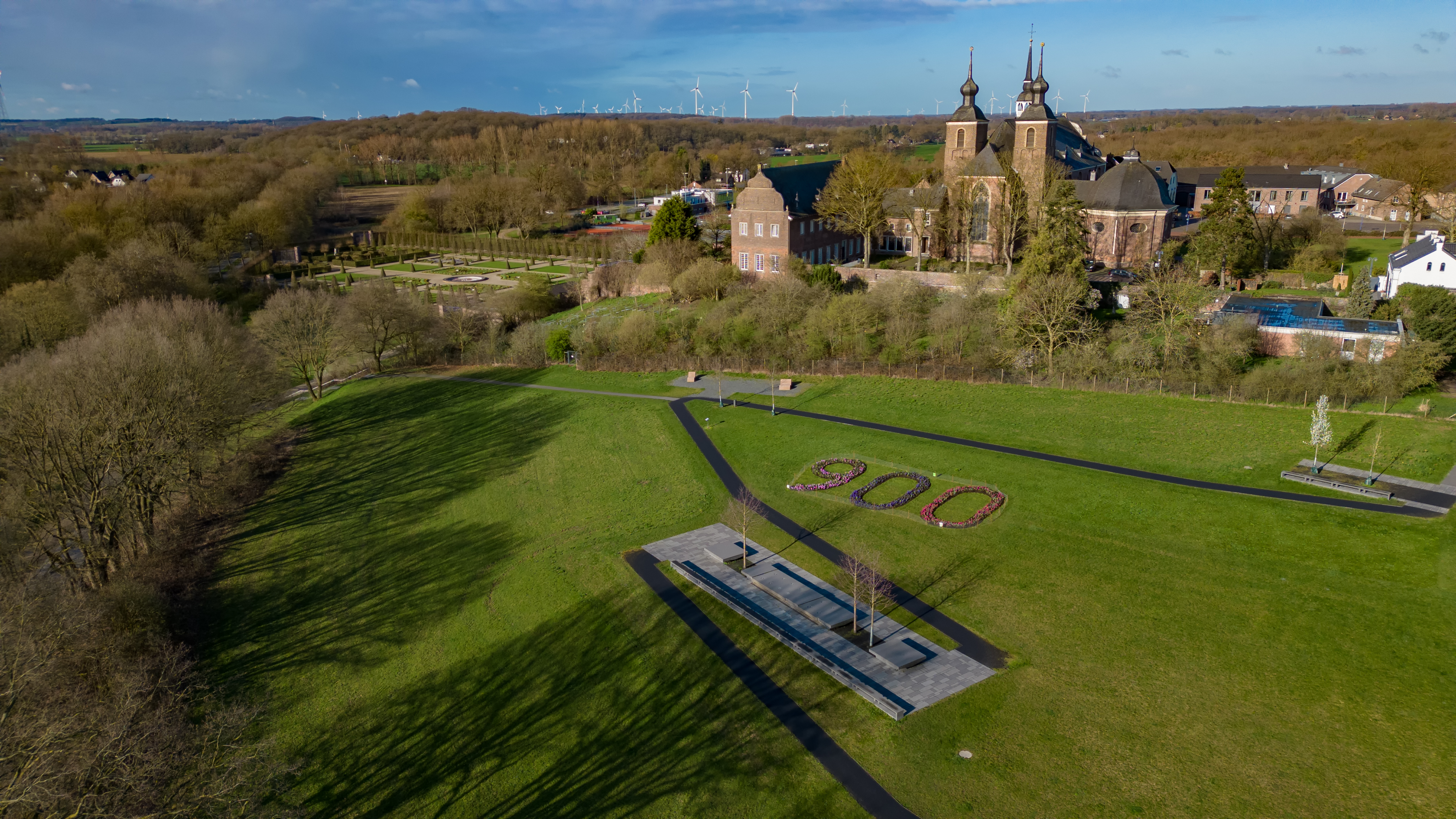Luftbild Kloster Kamp, Foto: Stefan Büschken