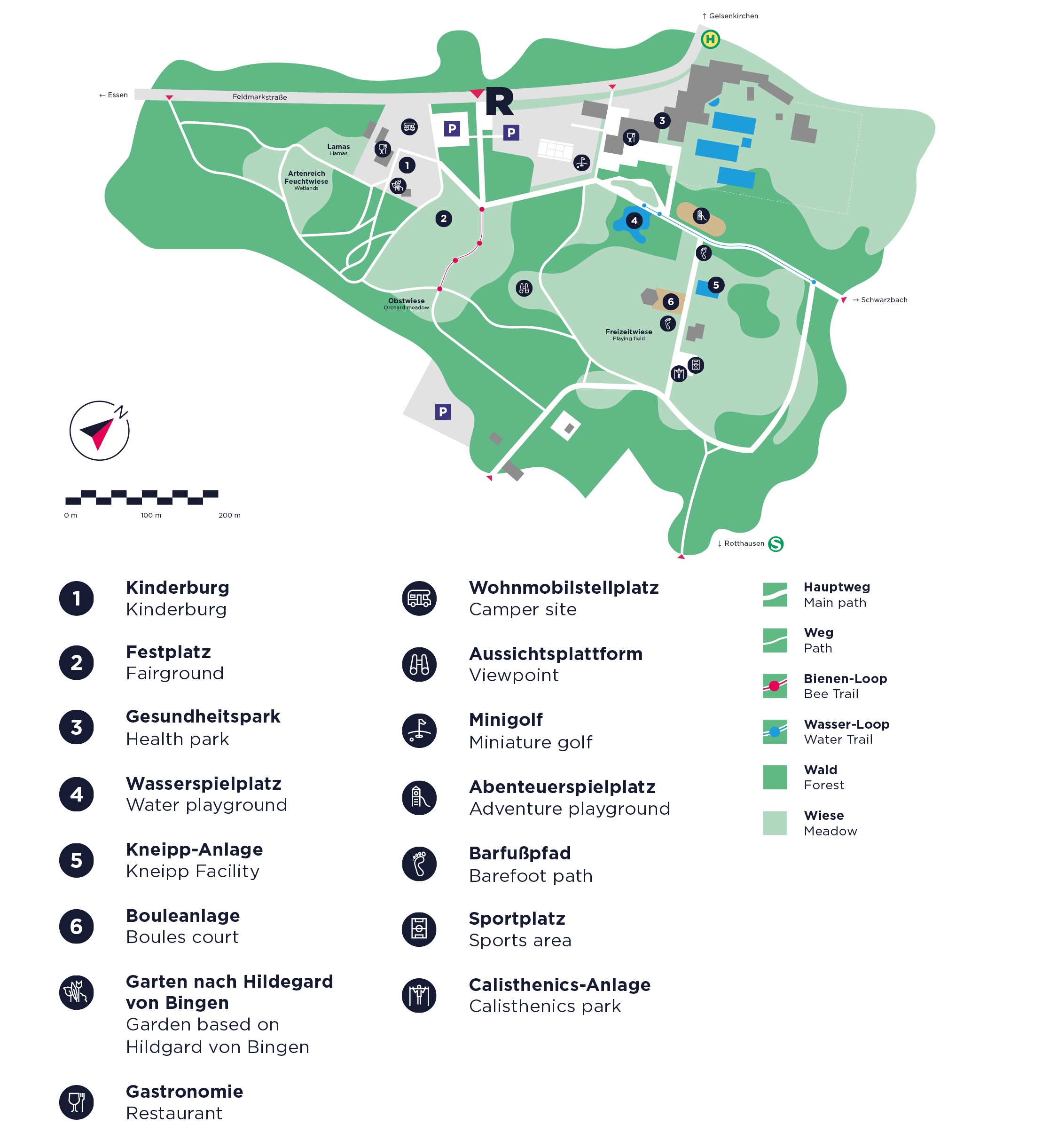 Geländeplan Revierpark Nienhausen, RVR Geländeplan Revierpark Nienhausen, RVR