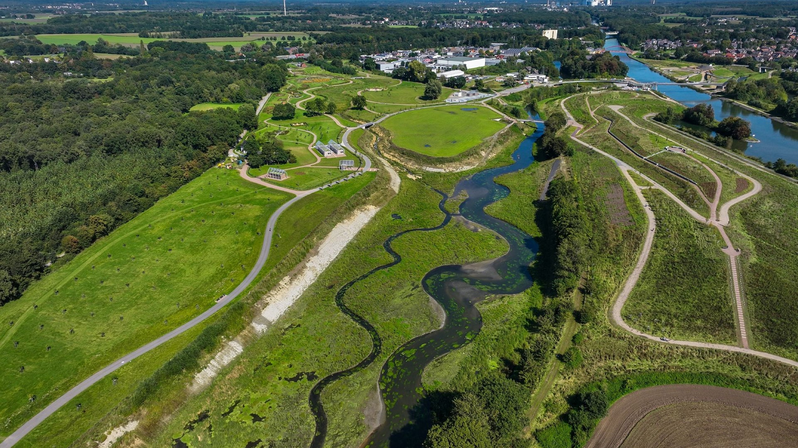 Luftbild vom Emscherland, Foto: EGLV