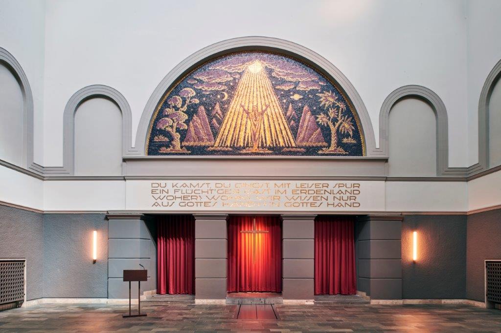Große Trauerhalle auf dem Hauptfriedhof, Foto: Stadt Dortmund Große Trauerhalle auf dem Hauptfriedhof, Foto: Stadt Dortmund