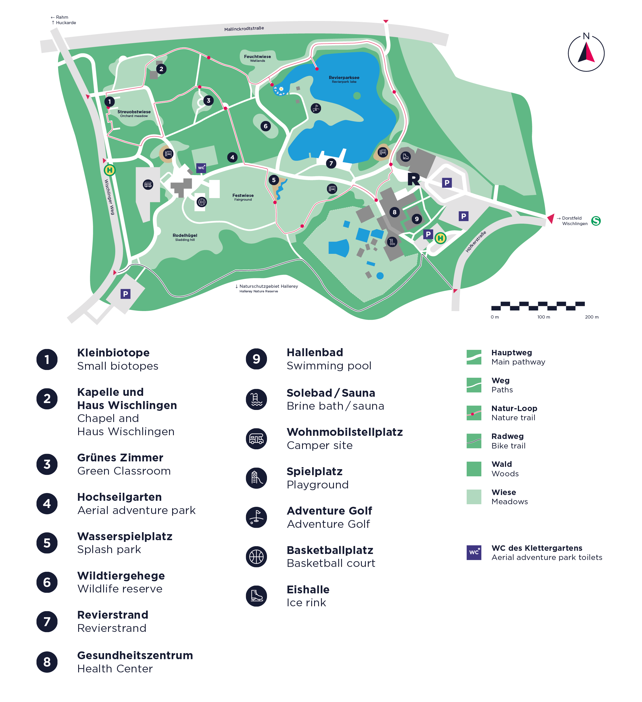 Geländeplan Revierpark Wischlingen, Foto: RVR Geländeplan Revierpark Wischlingen, Foto: RVR