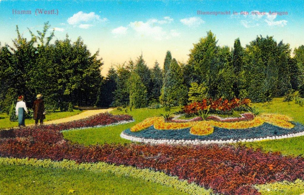 Kurparkpartie um 1916, Stadt Hamm