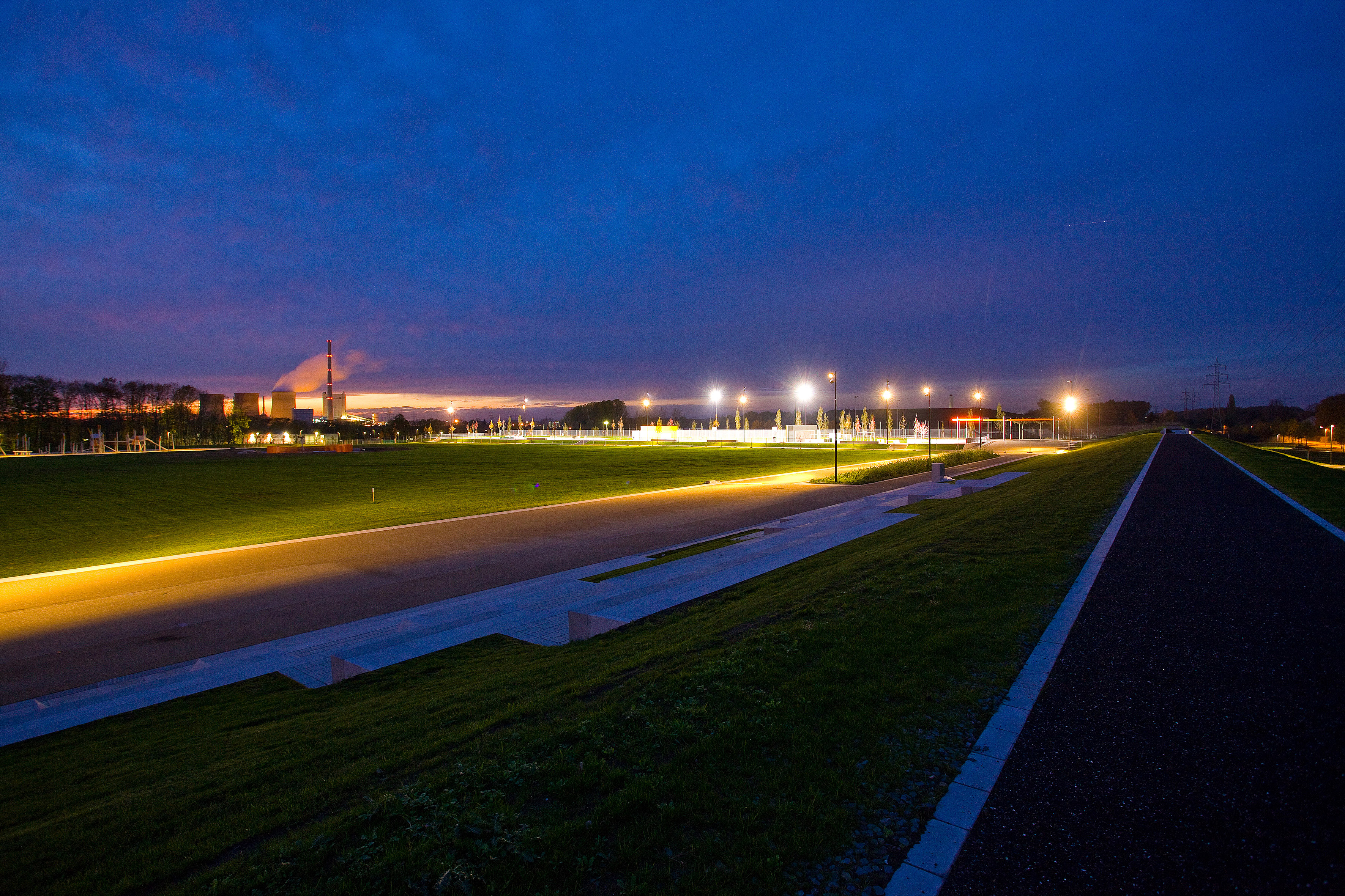 Nachtpanorama vom Lippepark, Foto: Stadt Hamm Nachtpanorama vom Lippepark, Foto: Stadt Hamm